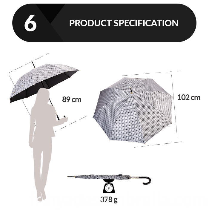 Parapluie coupe-vent automatique ouvert pare-chute Windproof Houndstooth Check Auto Open Straight Umbrella
